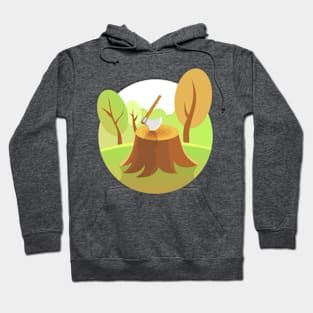 Forest, axe, stump alone with you Hoodie